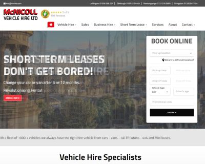McNicoll Vehicle Hire - Car Rental UK Directory