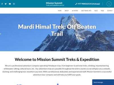 Mission Summit Treks - World Travel Sites Directory